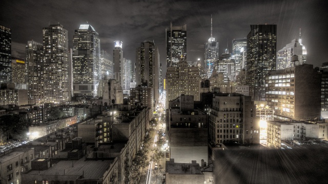 new york city wallpaper. New York City at Night - Full