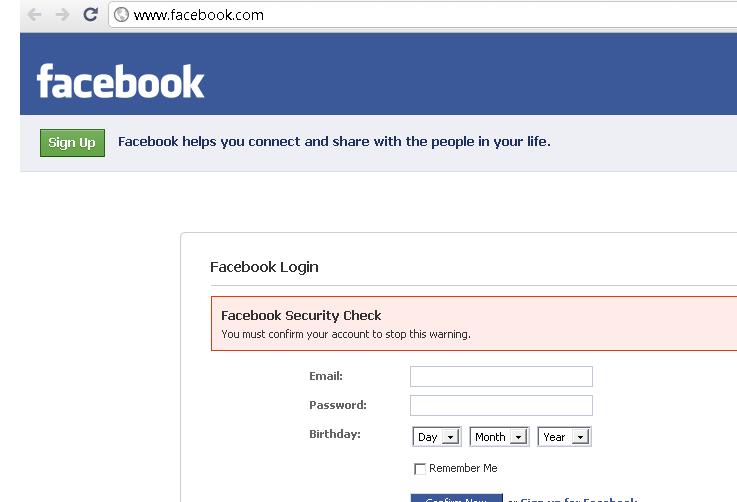 facebook log in. Attached is the screen capture of my facebook log in page that I keep 
