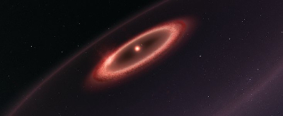 Vue d'artiste des ceintures de poussières entourant Proxima Centauri