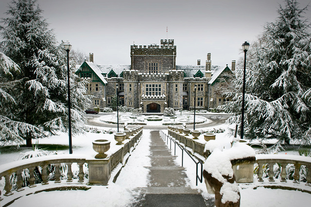 замок Хэтли зимой