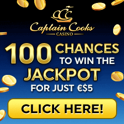 Captain Cooks Casino with $/€/£5 Get 100 Free Spins