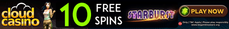 Cloud Casino and Mobile 10 Free Spins No Deposit Bonus