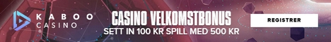 Kaboo Casino sett in 100 KR spill med 500 KR