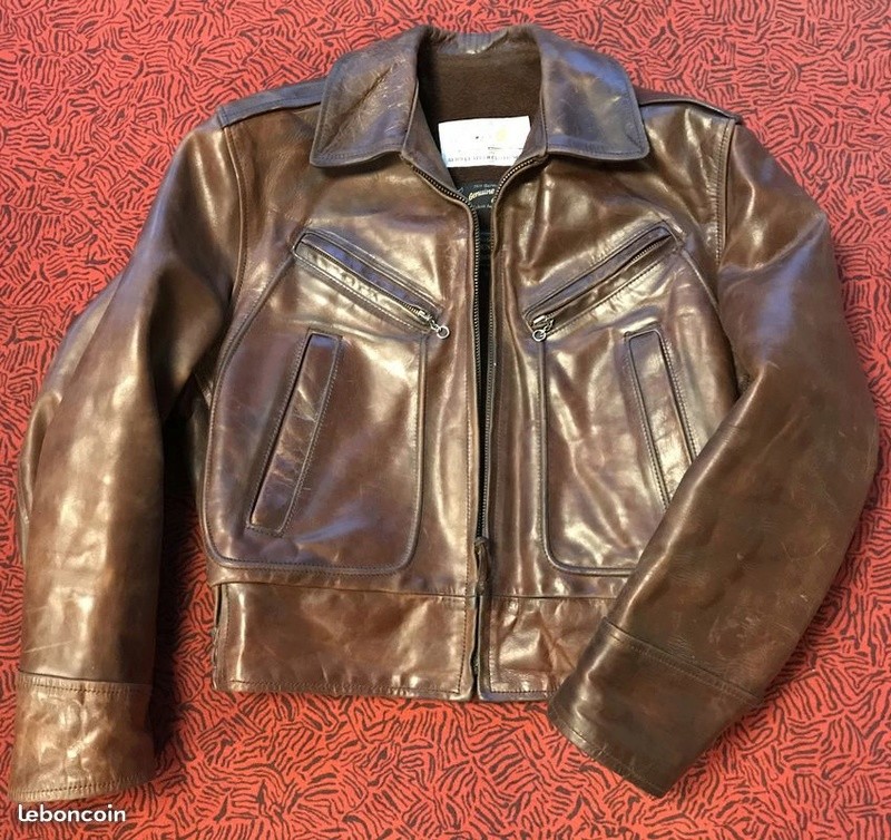 Blouson cuir hot sale de cheval