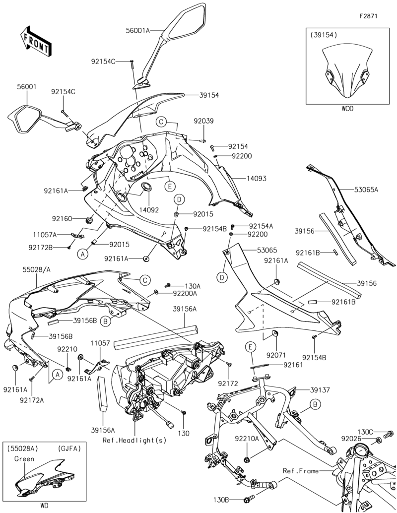 Kawasaki Ninja 400 Parts Diagram Oem